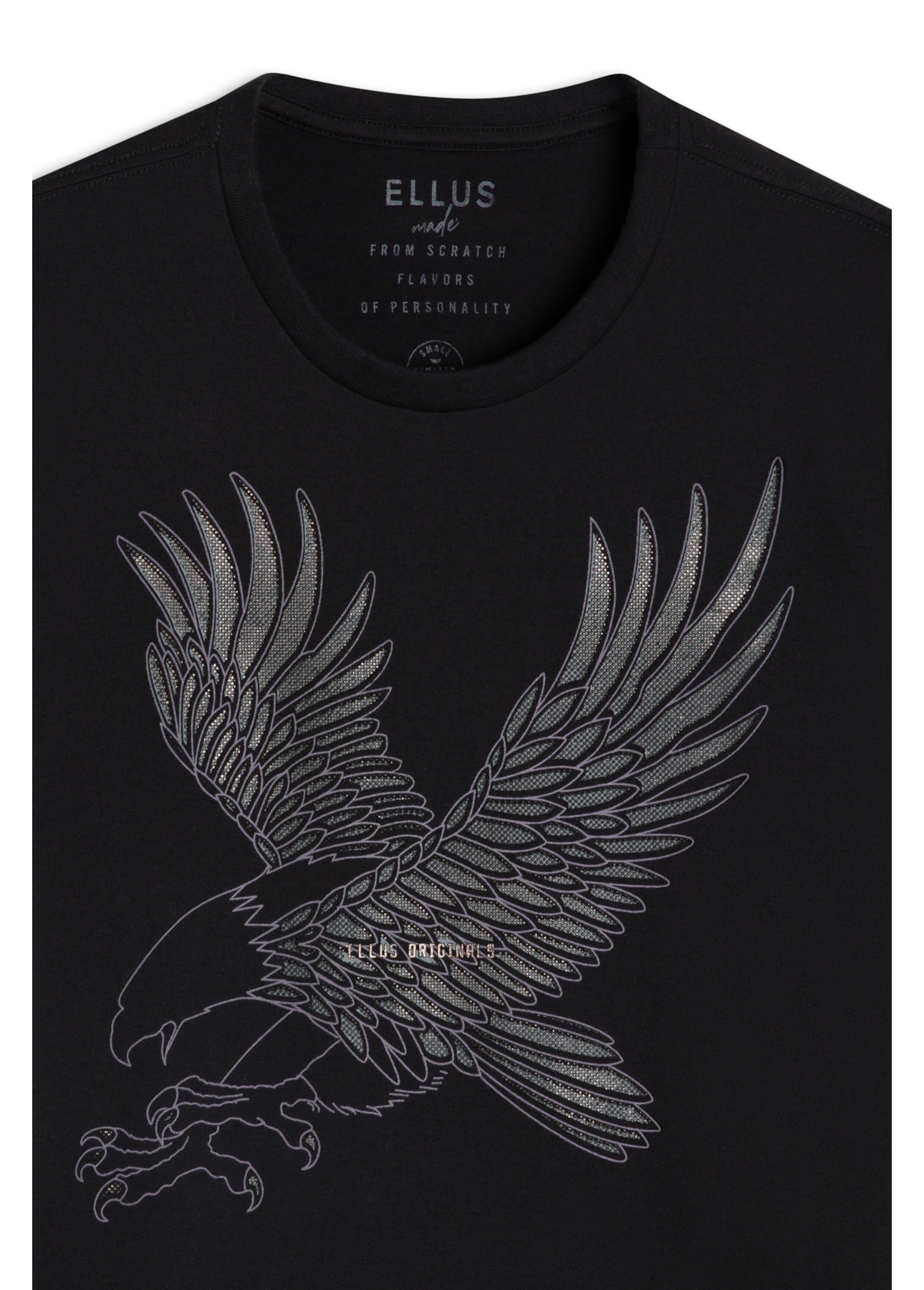 T-Shirt Cotton Fine Eagle Pino Preto