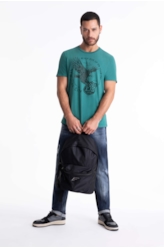 T-Shirt Cotton Fine Eagle Premium Folha