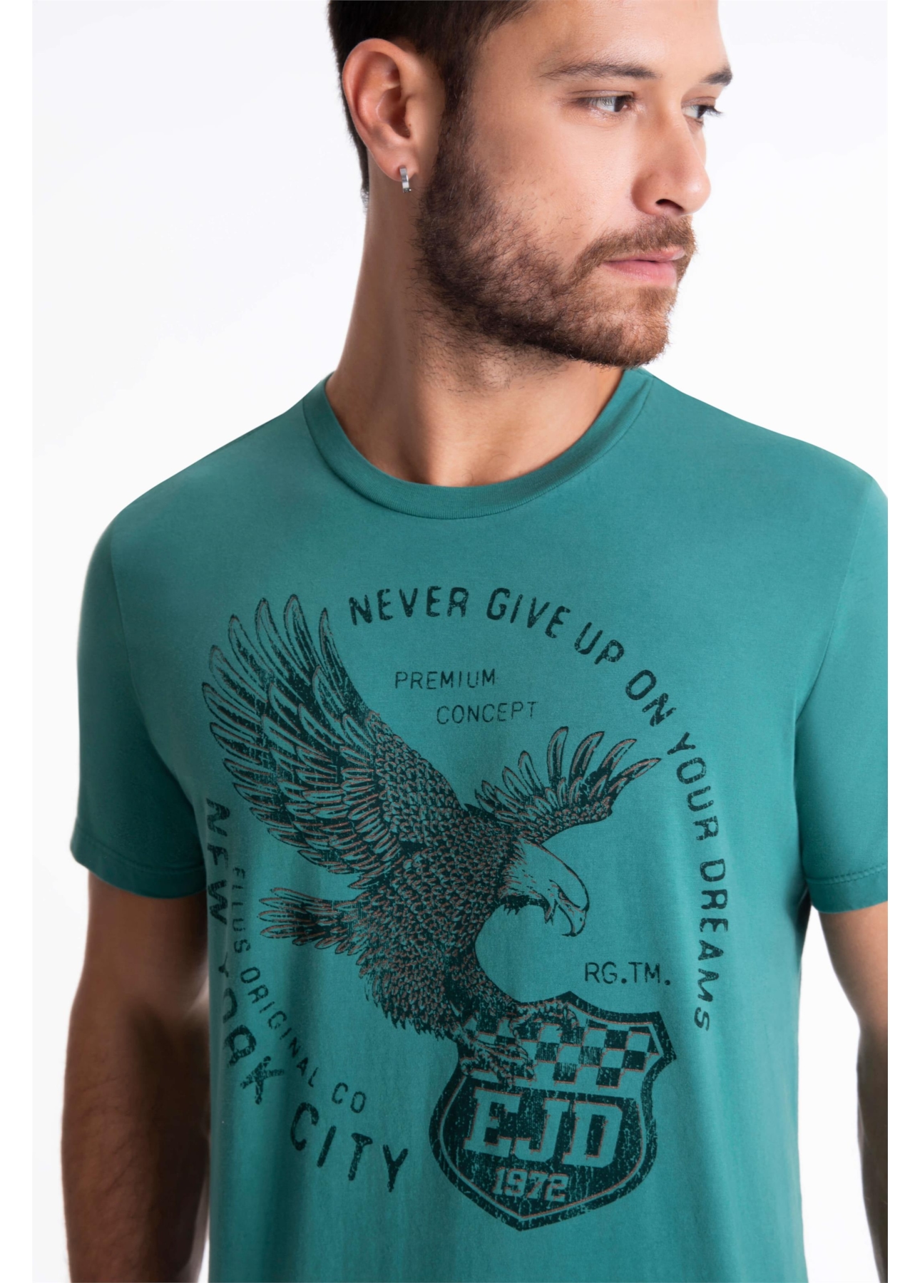 T-Shirt Cotton Fine Eagle Premium Folha