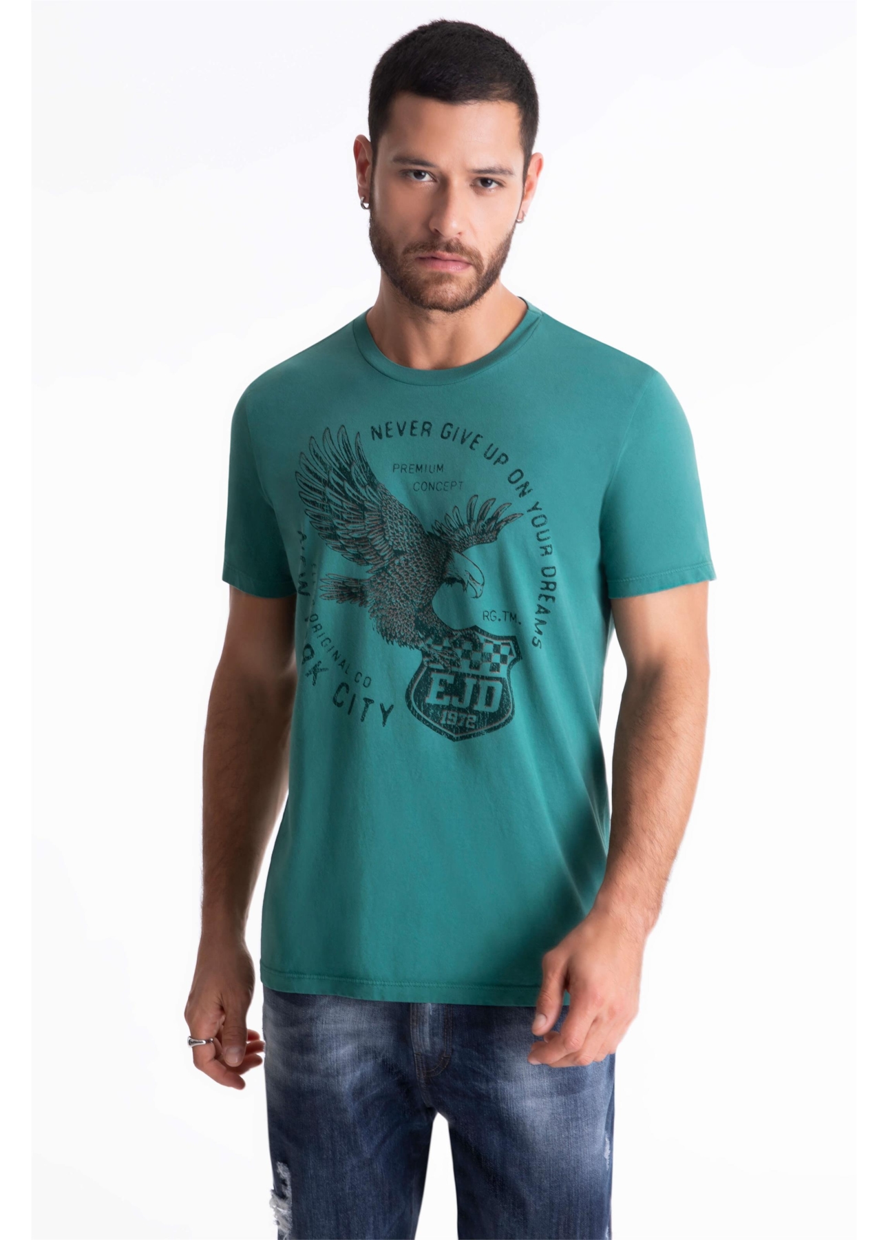 T-Shirt Cotton Fine Eagle Premium Folha