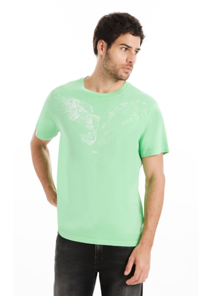 T-Shirt Cotton Fine Eagle Verde Fluor