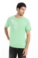 T-Shirt Cotton Fine Eagle Verde Fluor