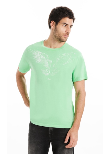 T-Shirt Cotton Fine Eagle Verde Fluor
