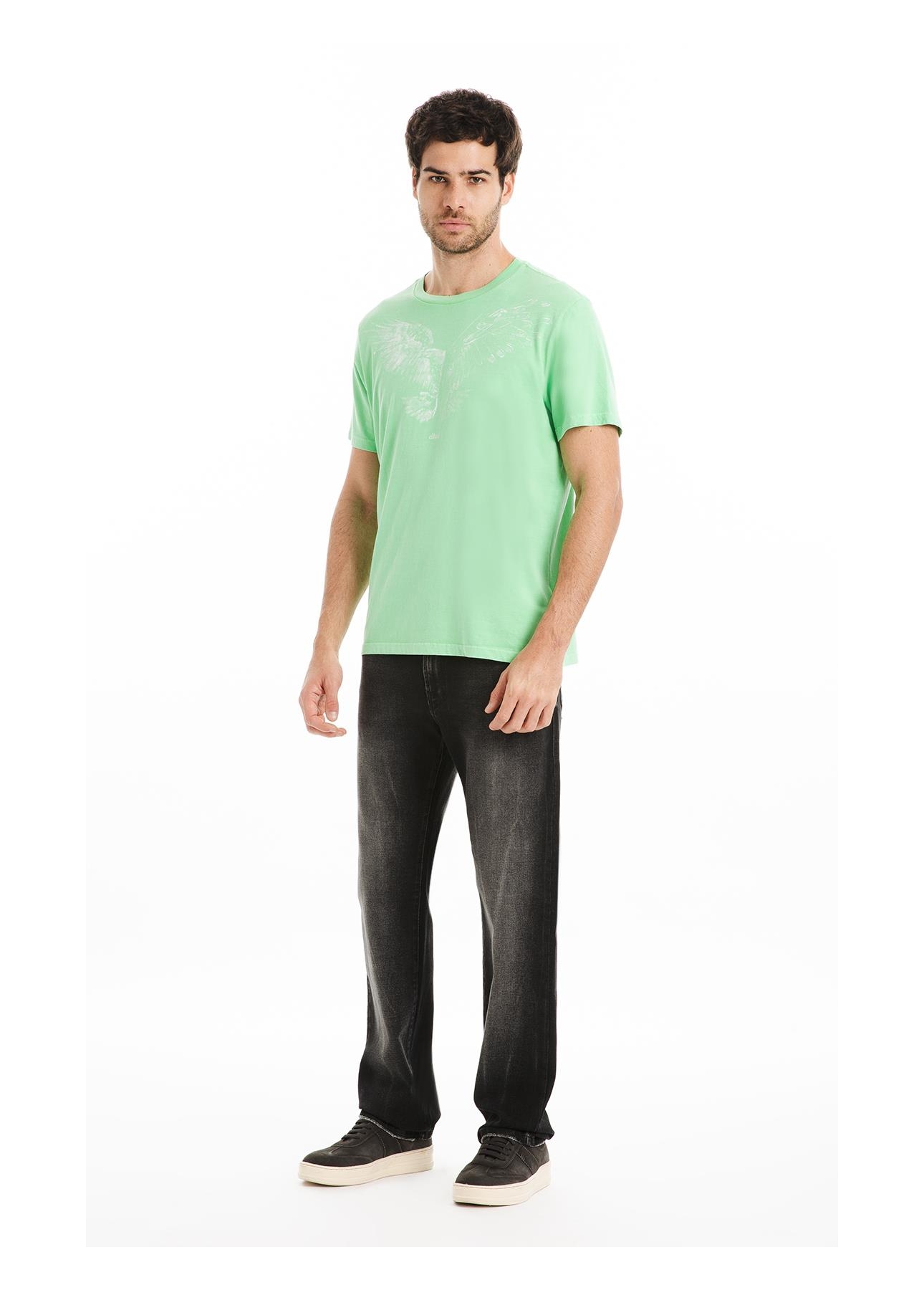 T-Shirt Cotton Fine Eagle Verde Fluor