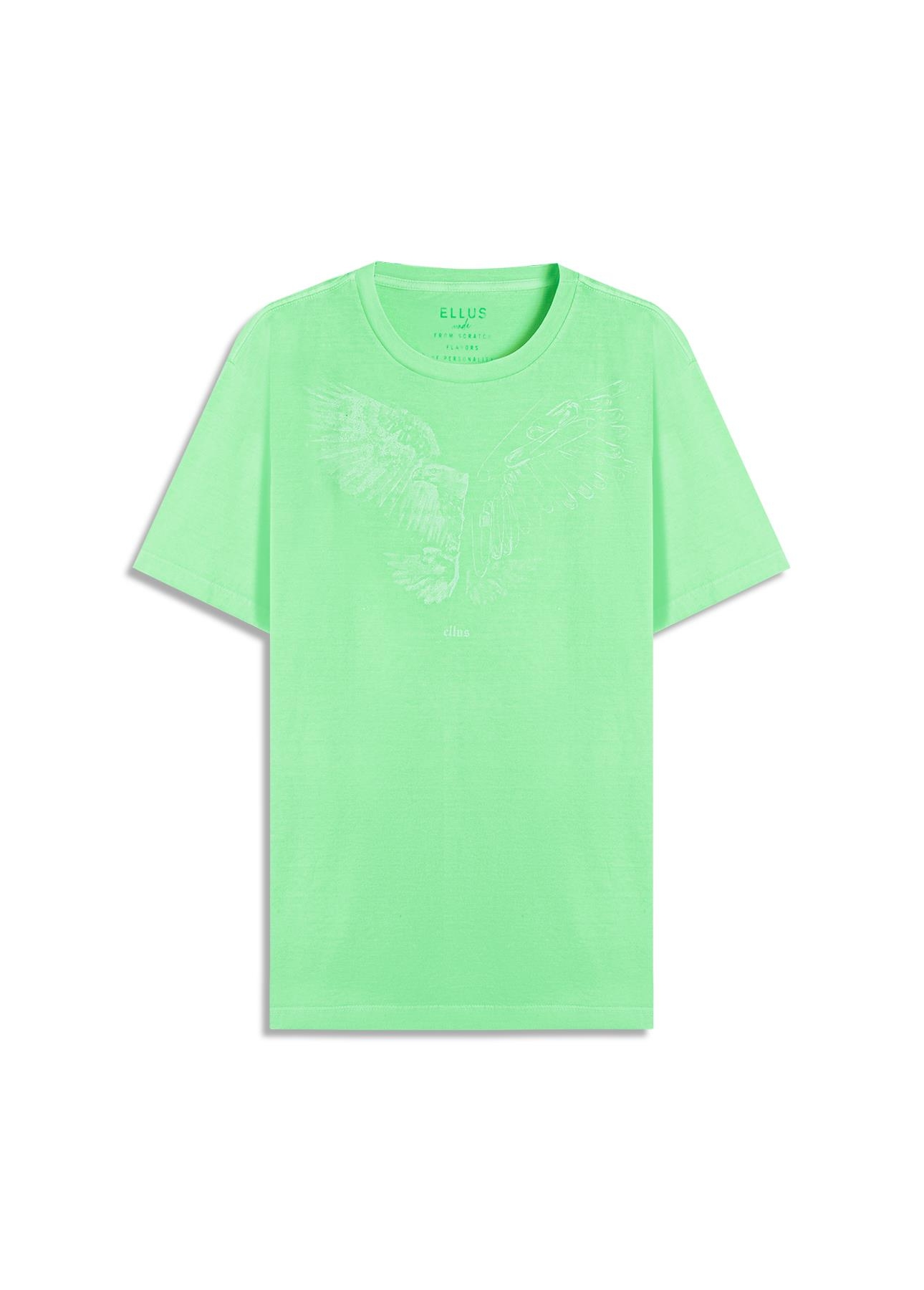 T-Shirt Cotton Fine Eagle Verde Fluor