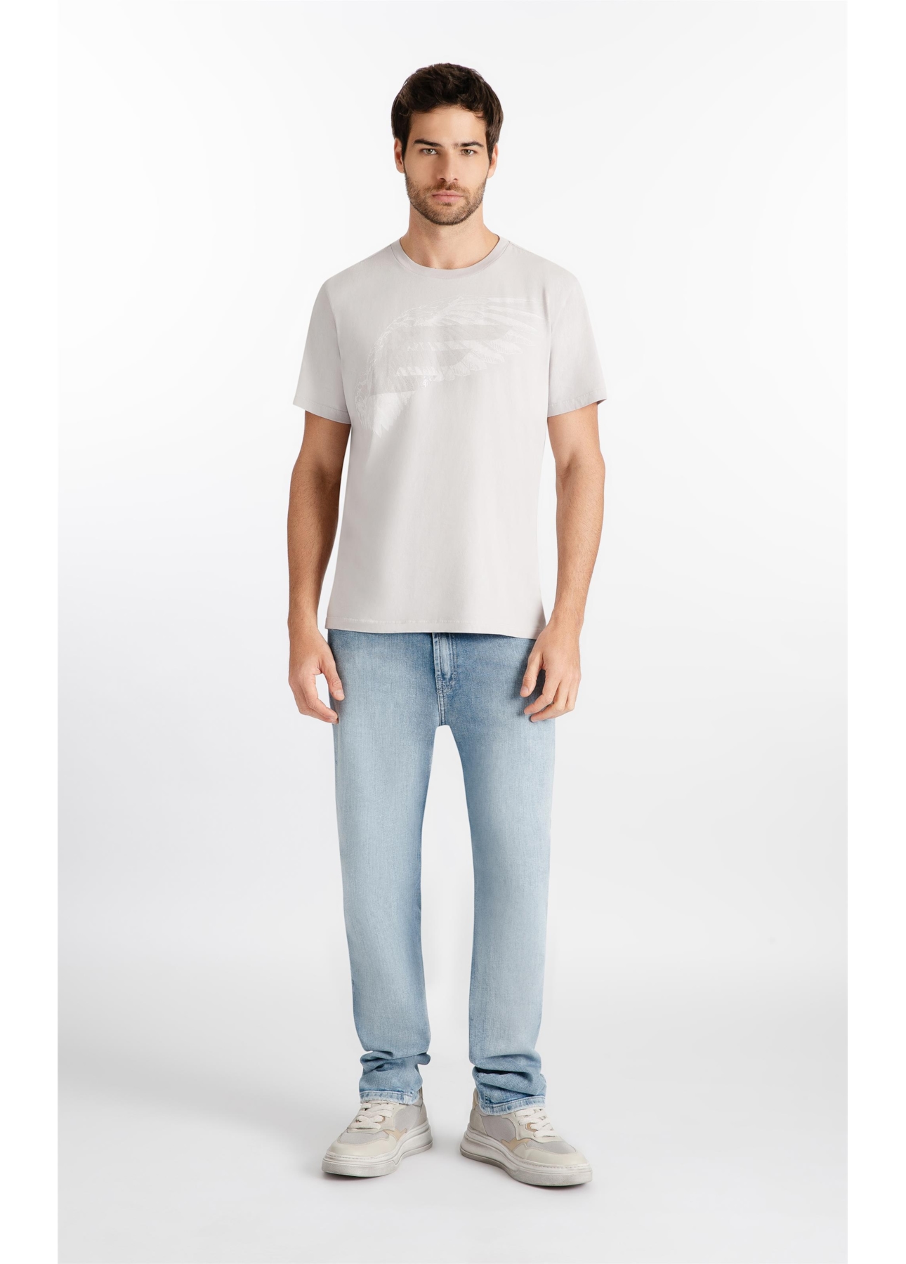 T-Shirt Cotton Fine Easa Asa Classic Azul Seco