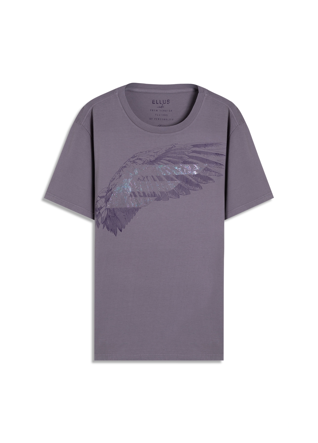 T-Shirt Cotton Fine Easa Asa Classic Purple Gray