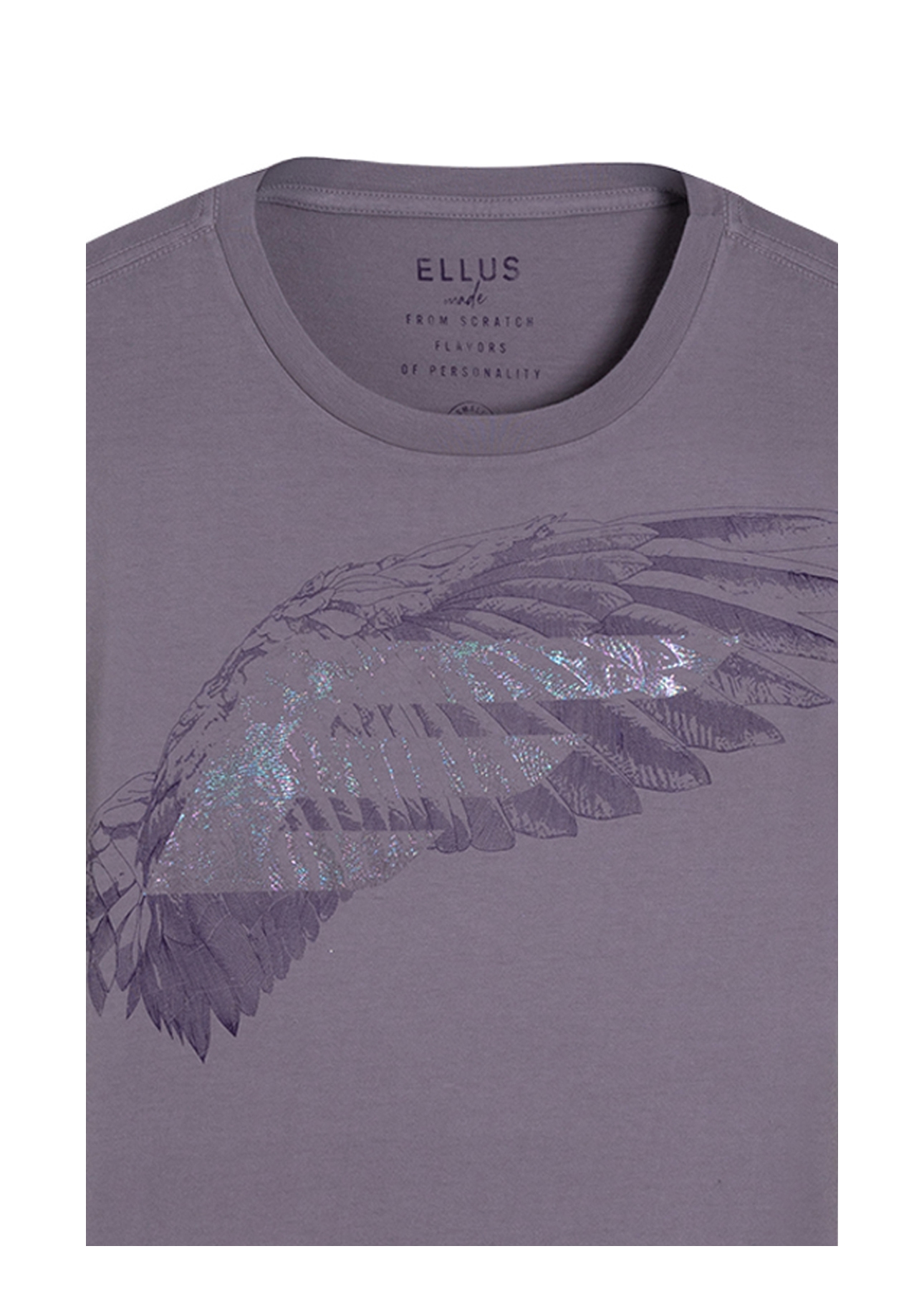 T-Shirt Cotton Fine Easa Asa Classic Purple Gray