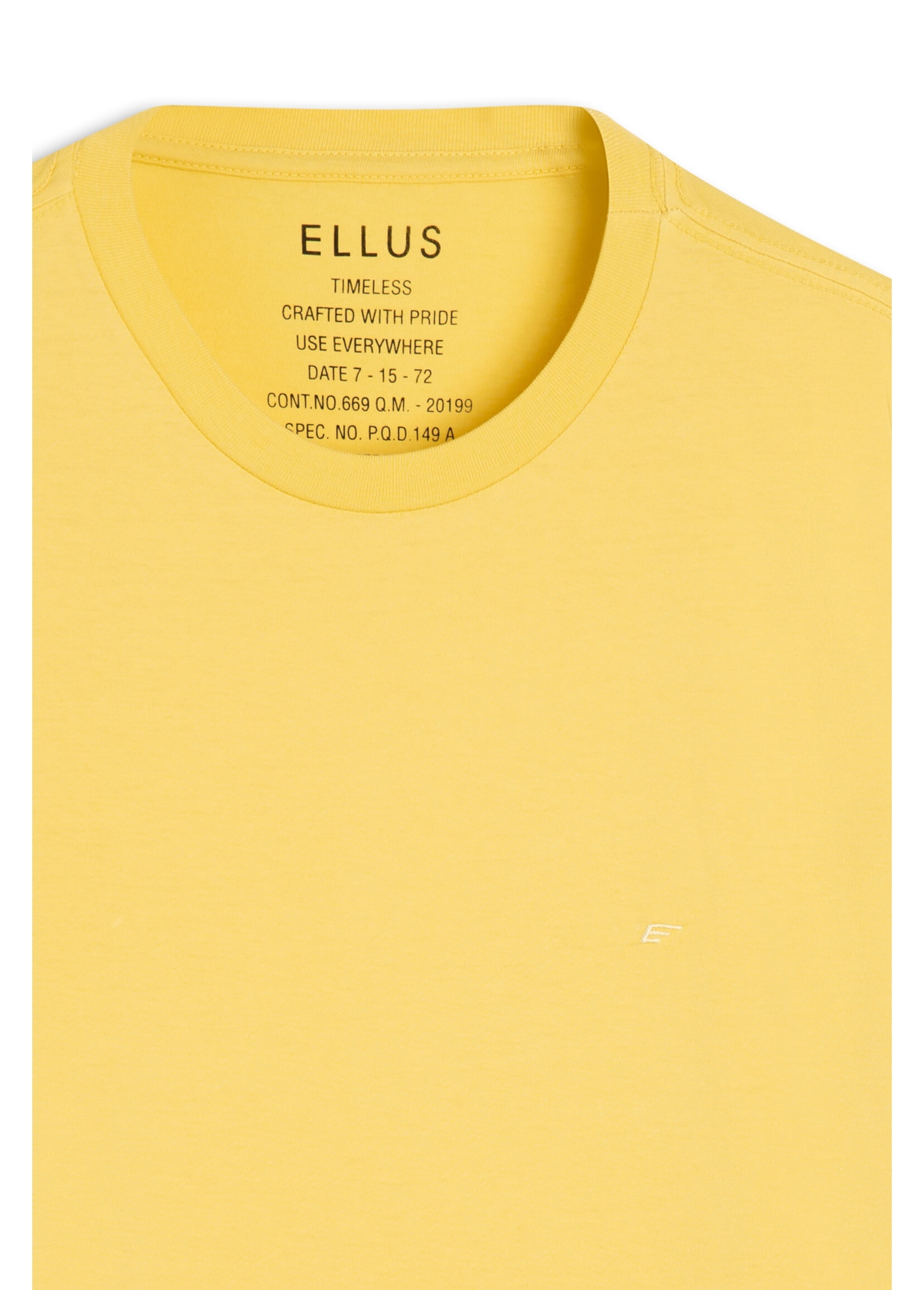 T-Shirt Cotton Fine Easa Classic Amarelo Claro