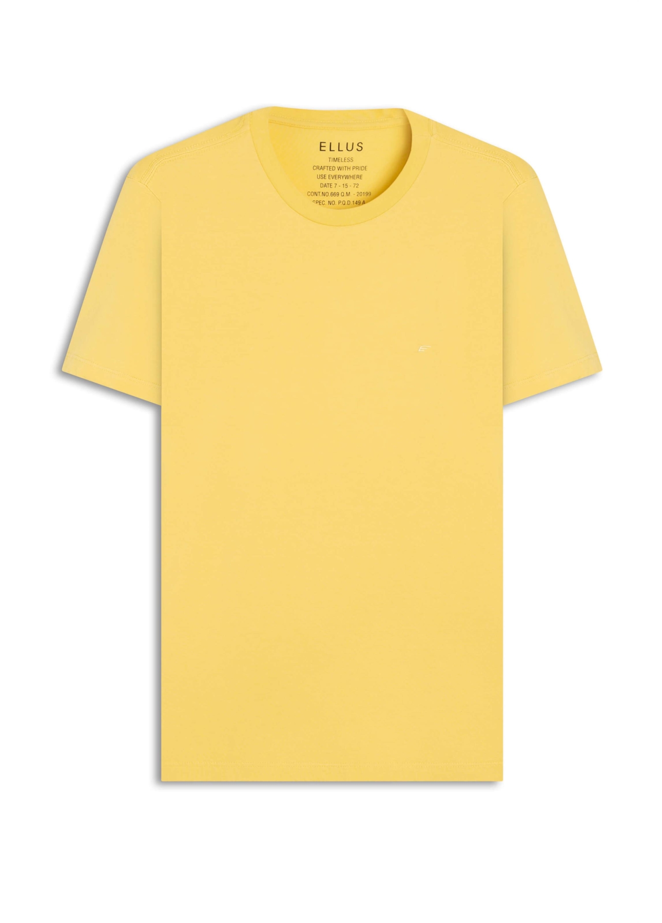 T-Shirt Cotton Fine Easa Classic Amarelo Claro