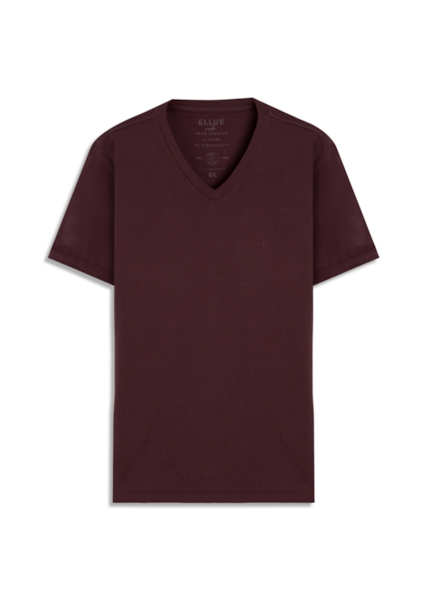 T-Shirt Cotton Fine Easa Classic Bordeaux