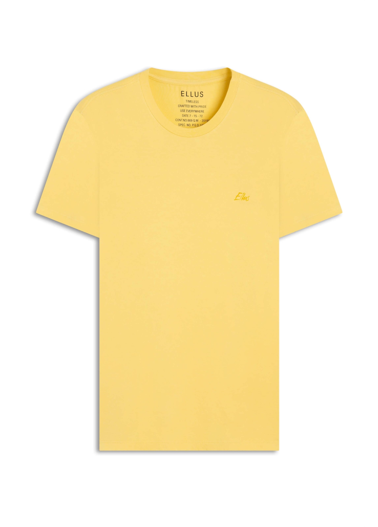 T-Shirt Cotton Fine Ellus Aquarela Classic Amarelo Claro
