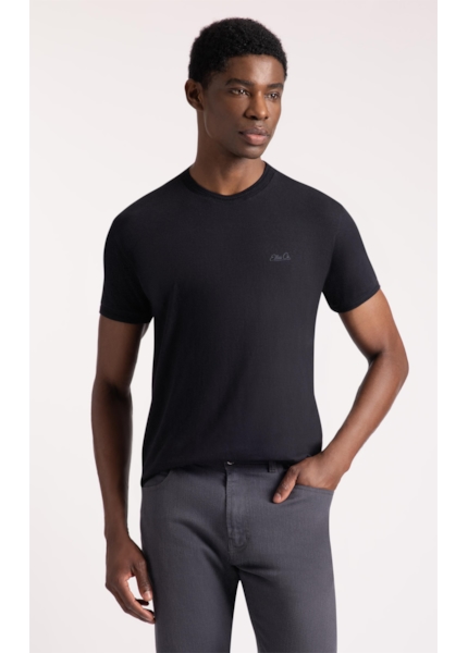 T-Shirt Cotton Fine Ellus Classic Preto