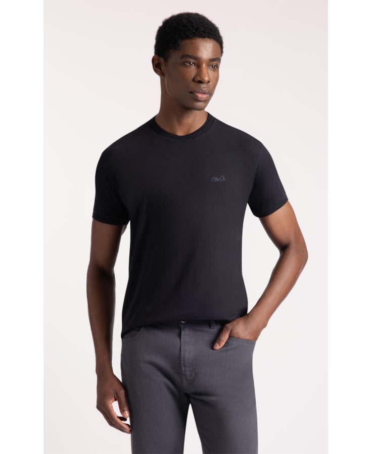 T-Shirt Cotton Fine Ellus Classic Preto