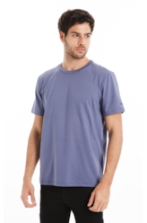 T-Shirt Cotton Fine Ellus Duocolor Classic Mc Azul Jeans
