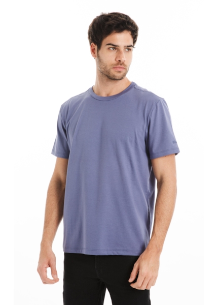 T-Shirt Cotton Fine Ellus Duocolor Classic Mc Azul Jeans