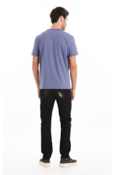 T-Shirt Cotton Fine Ellus Duocolor Classic Mc Azul Jeans