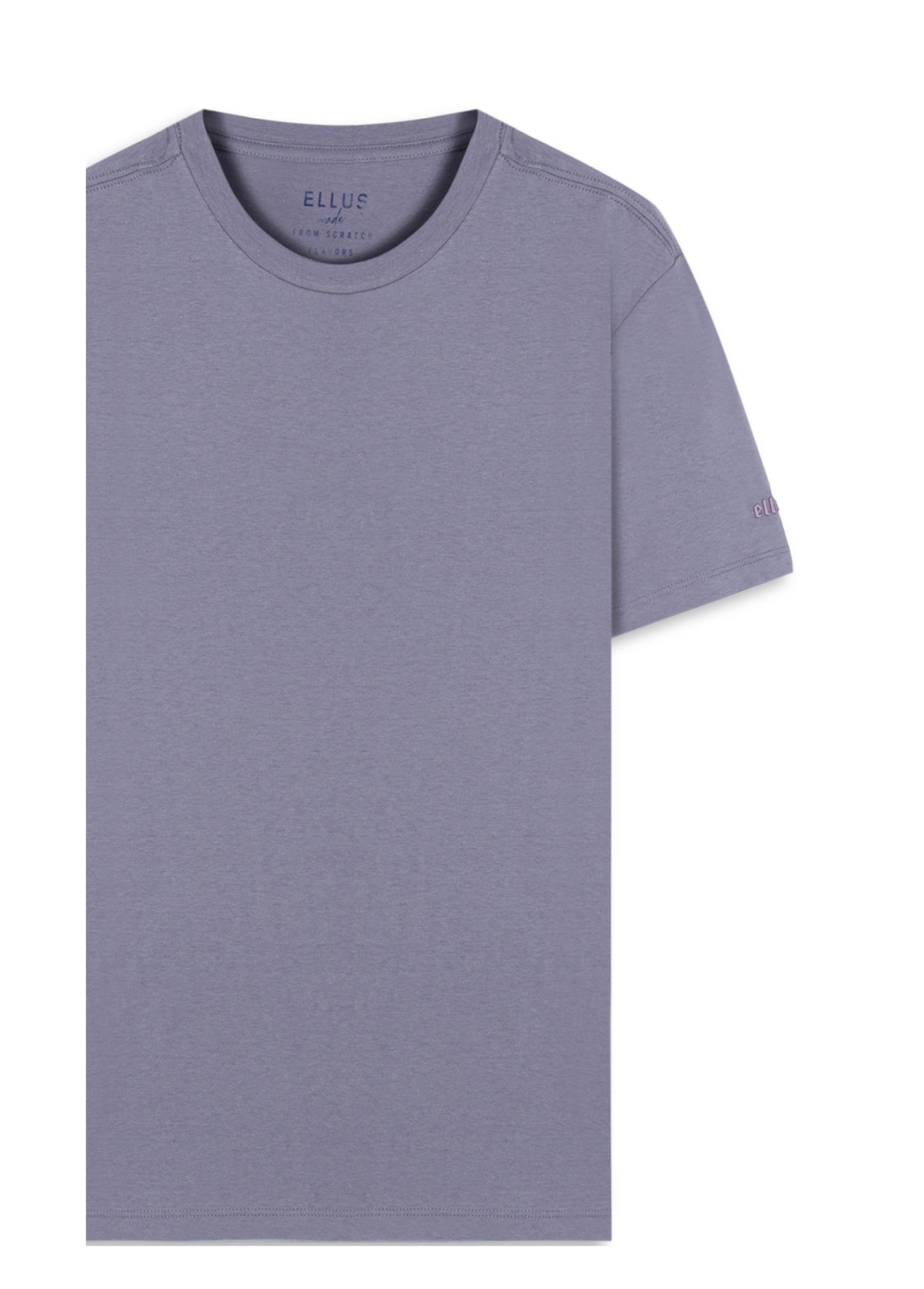 T-Shirt Cotton Fine Ellus Duocolor Classic Mc Blue Vintage