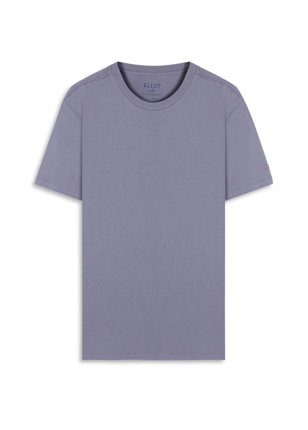 T-Shirt Cotton Fine Ellus Duocolor Classic Mc Blue Vintage
