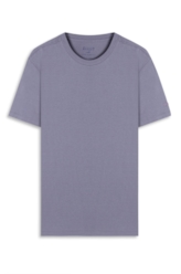 T-Shirt Cotton Fine Ellus Duocolor Classic Mc Blue Vintage