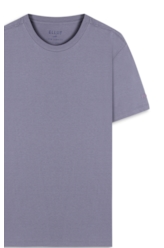 T-Shirt Cotton Fine Ellus Duocolor Classic Mc Blue Vintage