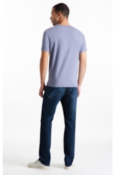 T-Shirt Cotton Fine Ellus Duocolor Classic Mc Blue Vintage