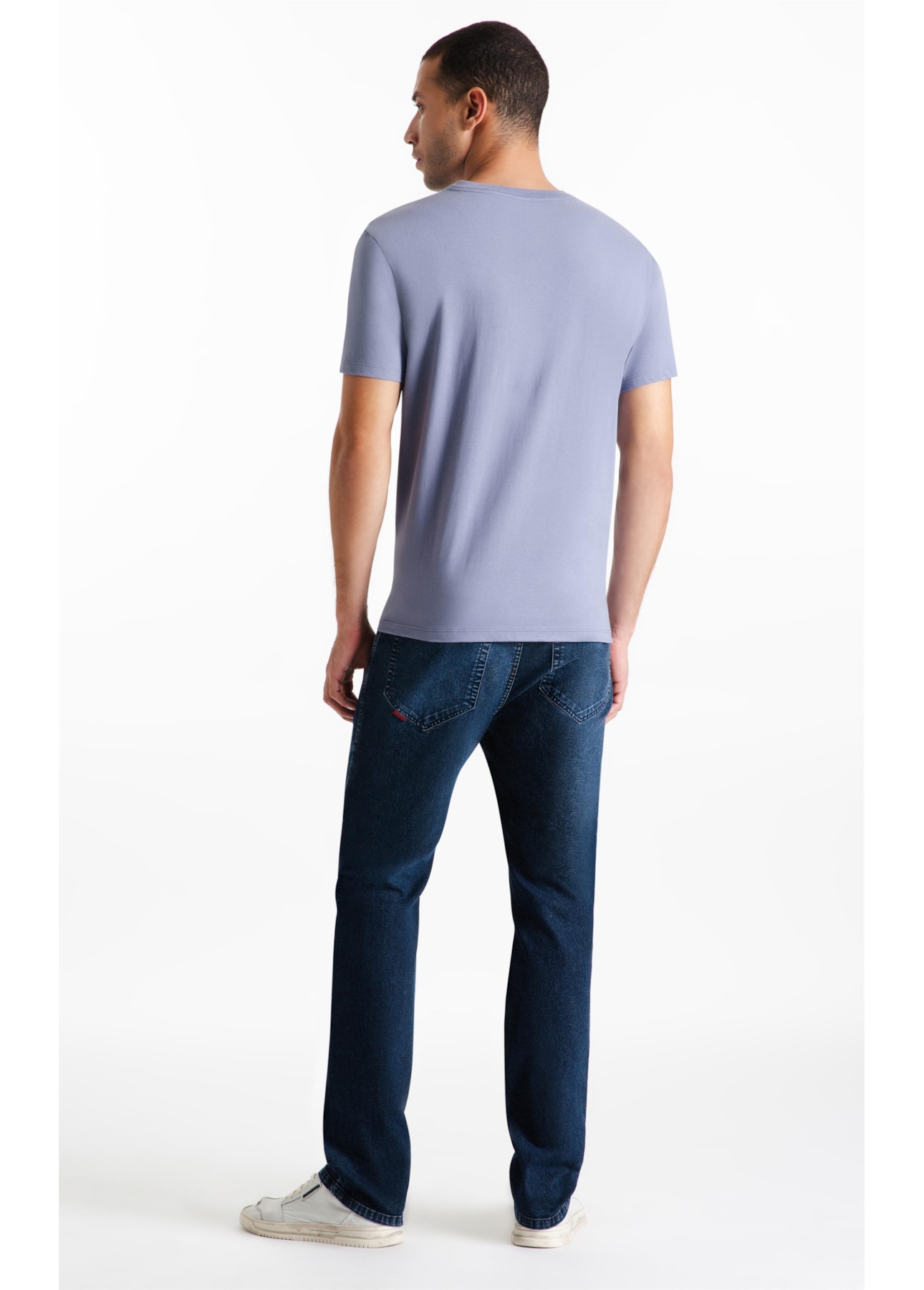 T-Shirt Cotton Fine Ellus Duocolor Classic Mc Blue Vintage