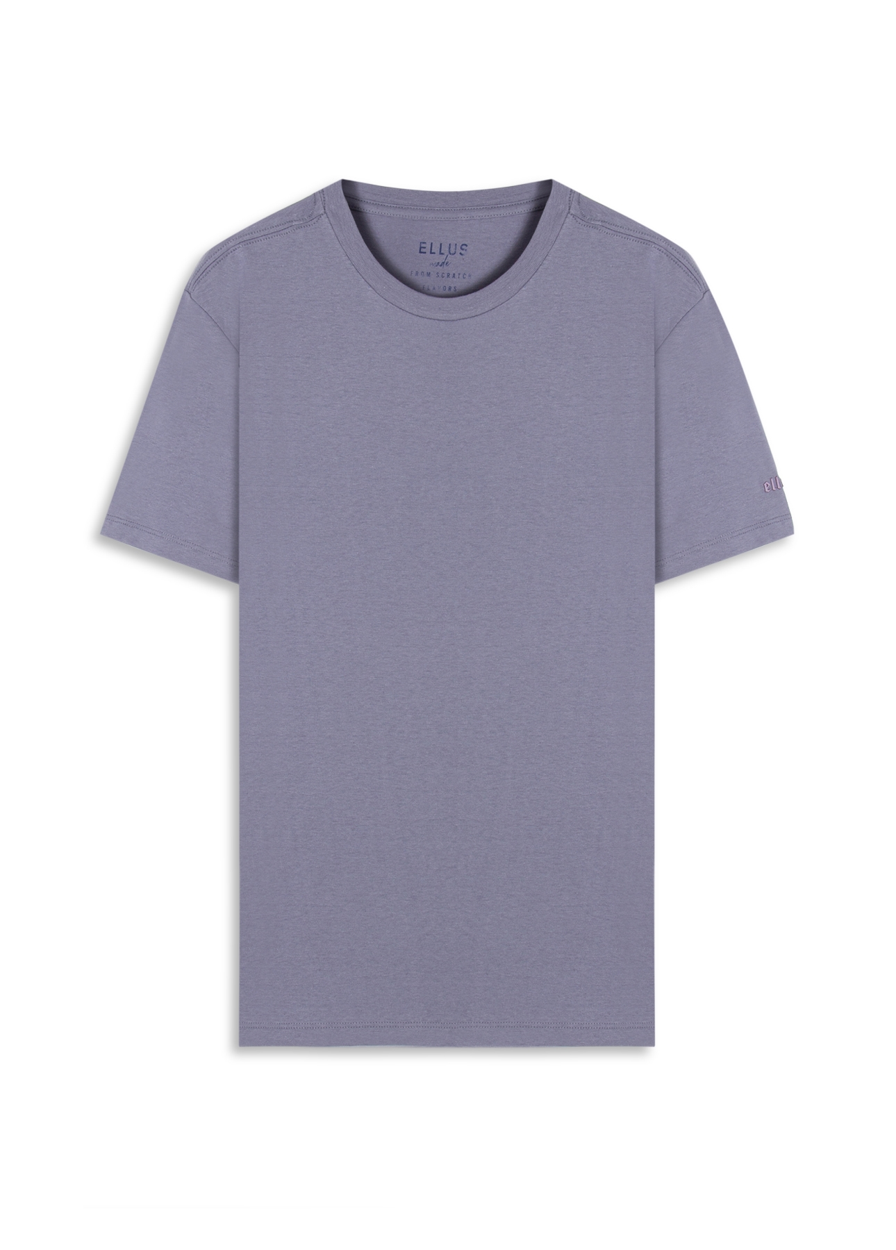 T-Shirt Cotton Fine Ellus Duocolor Classic Mc Blue Vintage