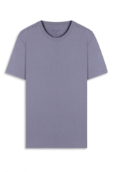 T-Shirt Cotton Fine Ellus Duocolor Classic Mc Blue Vintage