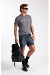 T-Shirt Cotton Fine Ellus Originals Classic Cinza Medio