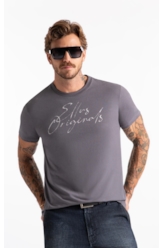 T-Shirt Cotton Fine Ellus Originals Classic Cinza Medio