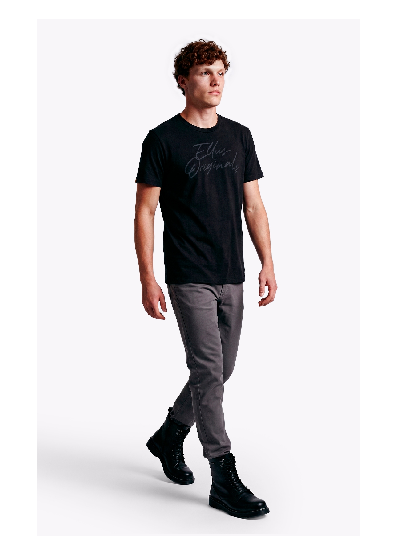 T-Shirt Cotton Fine Ellus Originals Classic Mc Preto