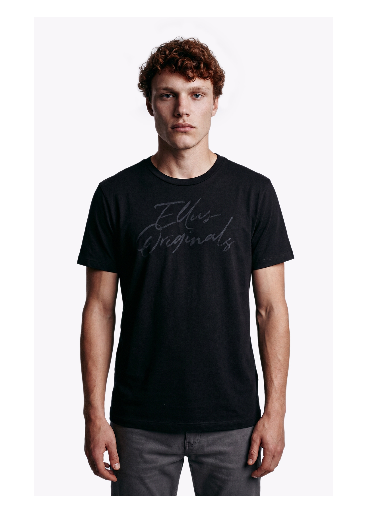 T-Shirt Cotton Fine Ellus Originals Classic Mc Preto