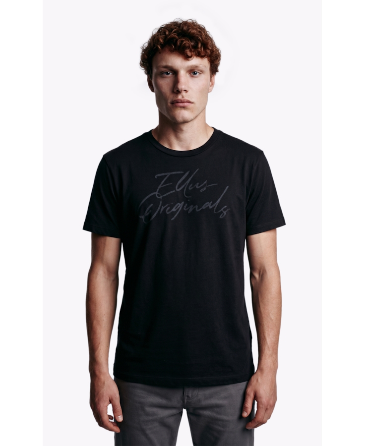 T-Shirt Cotton Fine Ellus Originals Classic Mc Preto