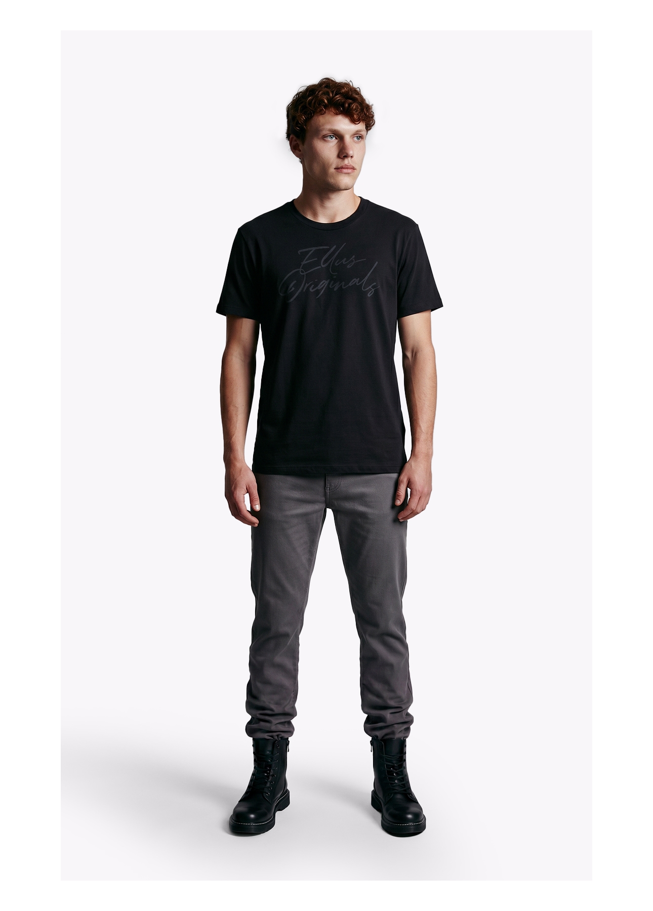 T-Shirt Cotton Fine Ellus Originals Classic Mc Preto