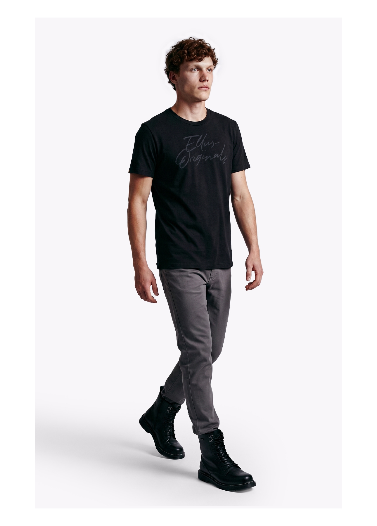 T-Shirt Cotton Fine Ellus Originals Classic Mc Preto