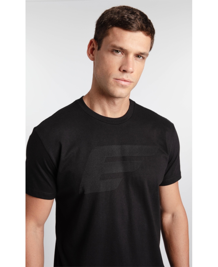 T-Shirt Cotton Fine Ellus Pin Preto