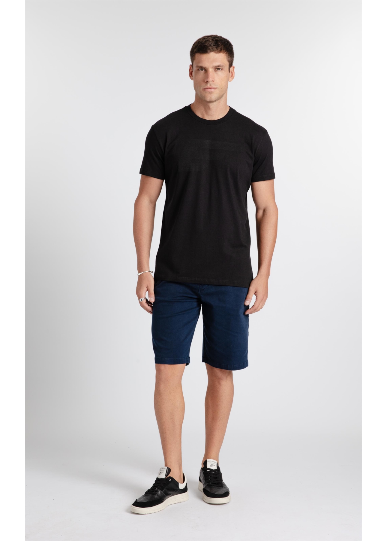 T-Shirt Cotton Fine Ellus Pin Preto