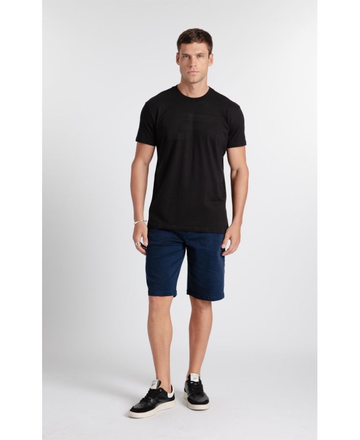 T-Shirt Cotton Fine Ellus Pin Preto