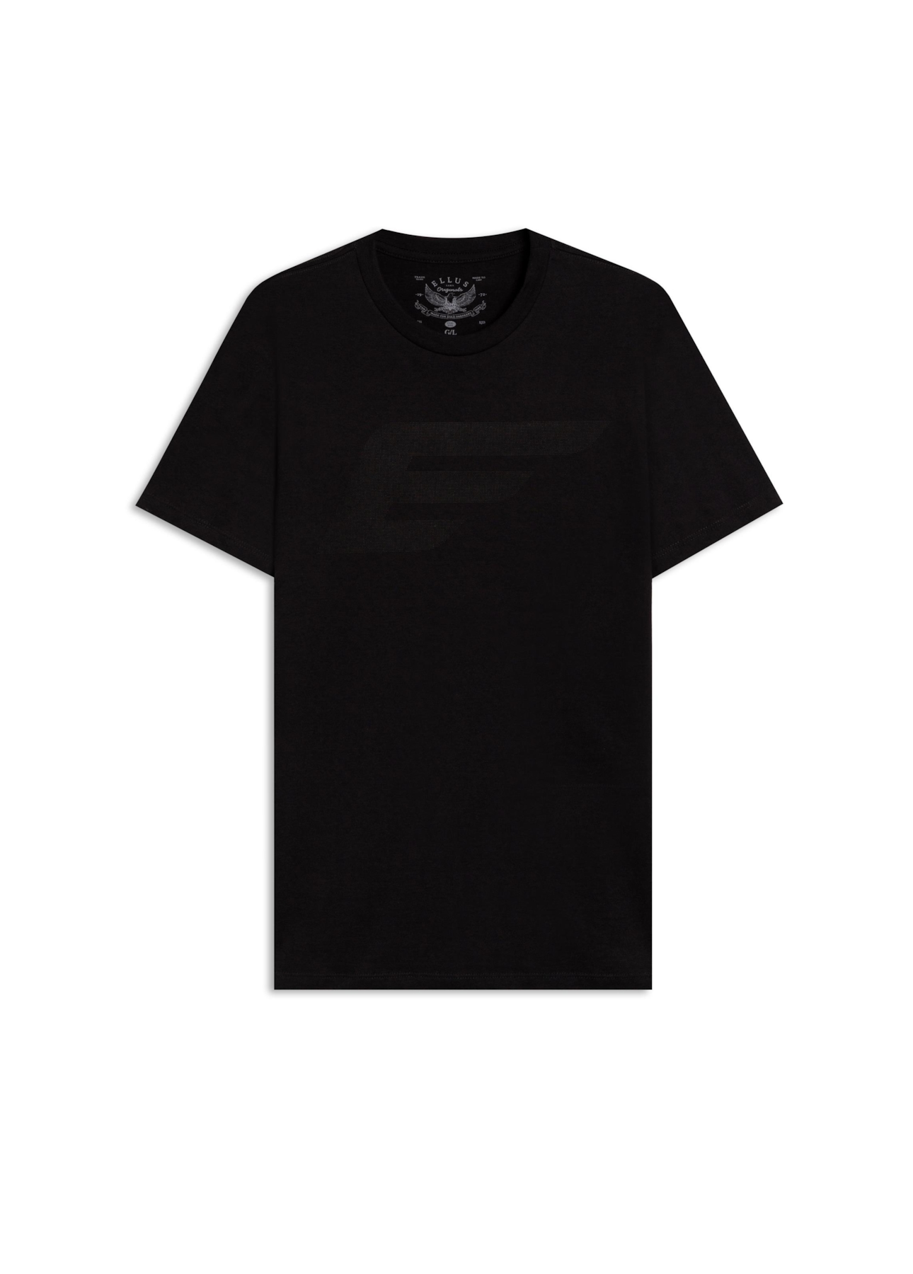 T-Shirt Cotton Fine Ellus Pin Preto
