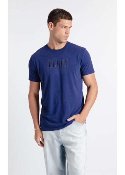 T-Shirt Cotton Fine Ellus Purple Blue