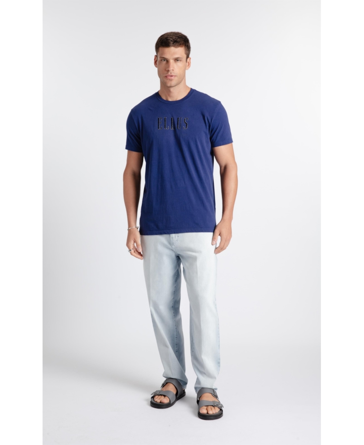 T-Shirt Cotton Fine Ellus Purple Blue
