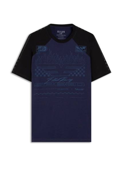 T-Shirt Cotton Fine Ellus Speed Raglan Dark Navy