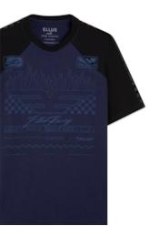 T-Shirt Cotton Fine Ellus Speed Raglan Dark Navy