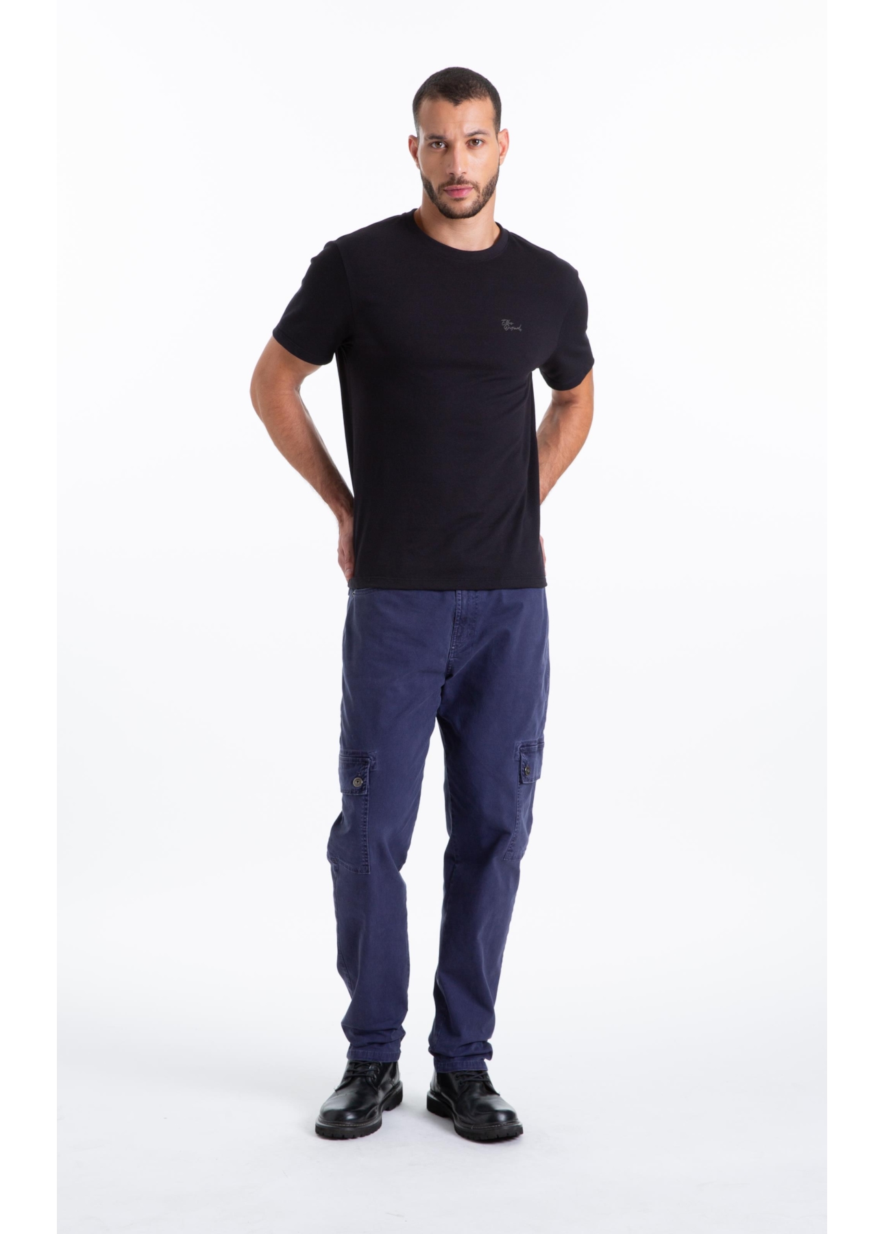 T-Shirt Cotton Fine Ellus Tag Preto