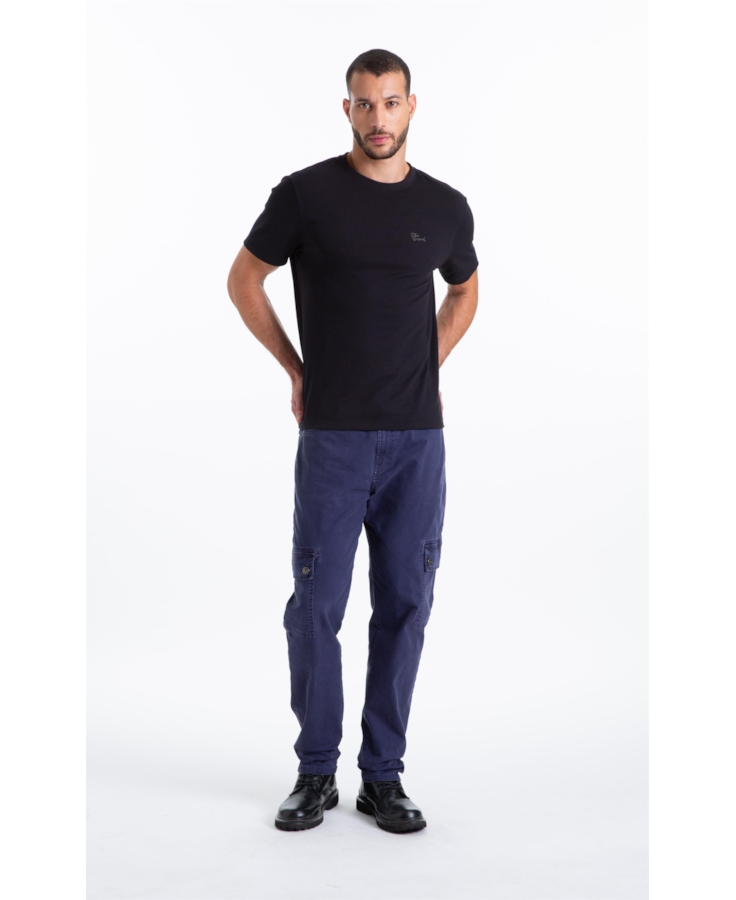 T-Shirt Cotton Fine Ellus Tag Preto