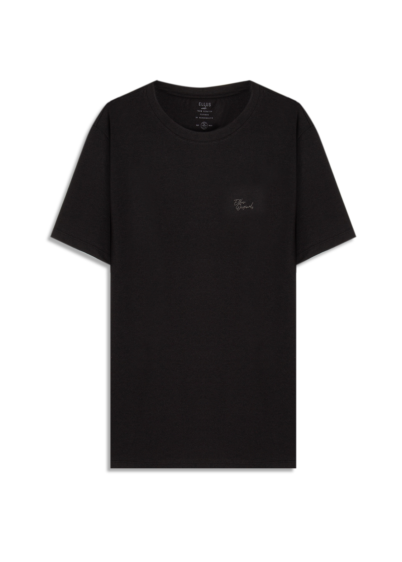 T-Shirt Cotton Fine Ellus Tag Preto