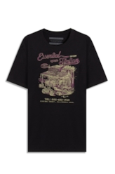 T-Shirt Cotton Fine Essential Repair Preto