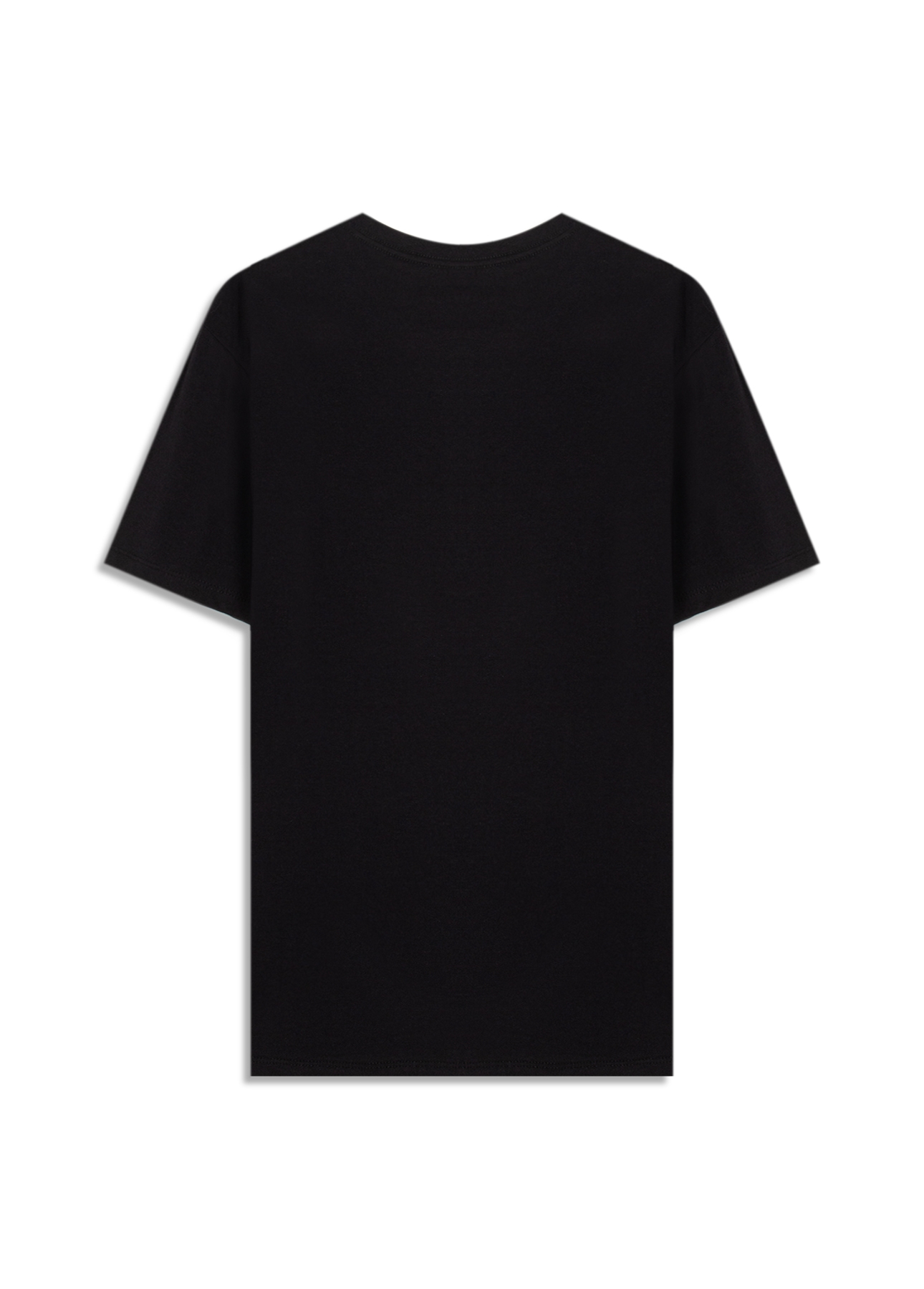 T-Shirt Cotton Fine Essential Repair Preto