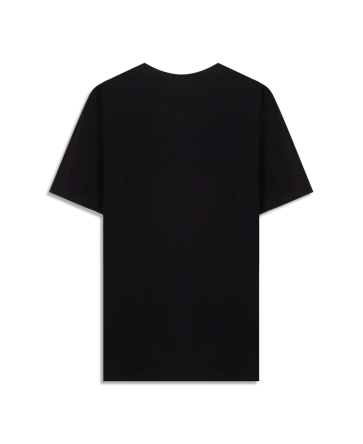 T-Shirt Cotton Fine Essential Repair Preto